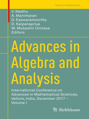 cover image of Advances in Algebra and Analysis